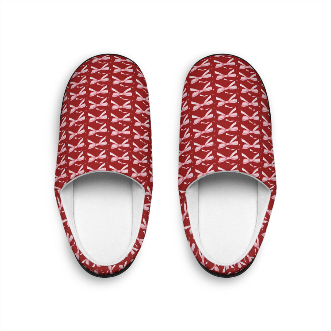 Cozy Women's Indoor Slippers - Red Ballet Design for Relaxation & Comfort