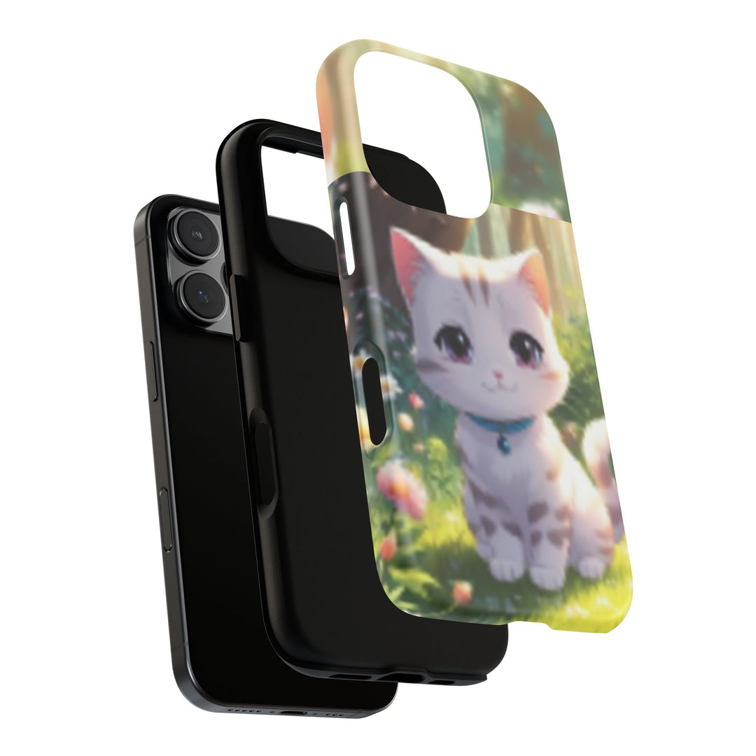 Cute Ai Cat Phone Case - Tough Protection with Floral Design for Cat Lovers