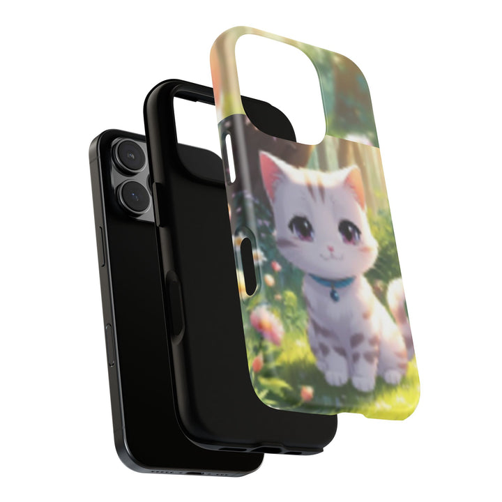 Cute Ai Cat Phone Case - Tough Protection with Floral Design for Cat Lovers