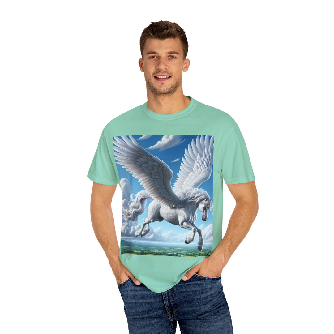 Mythical Pegasus Unisex Garment-Dyed T-shirt | Dreamy Fantasy Art Tee