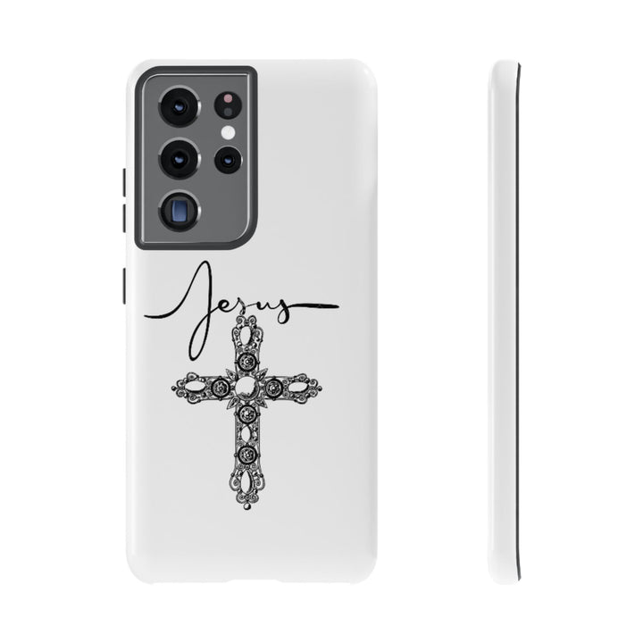 Stylish Tough Case with Jesus Design - Faith-Inspired Phone Cover, Christian Gift, Custom Phone Accessory, Unique Cell Phone Case