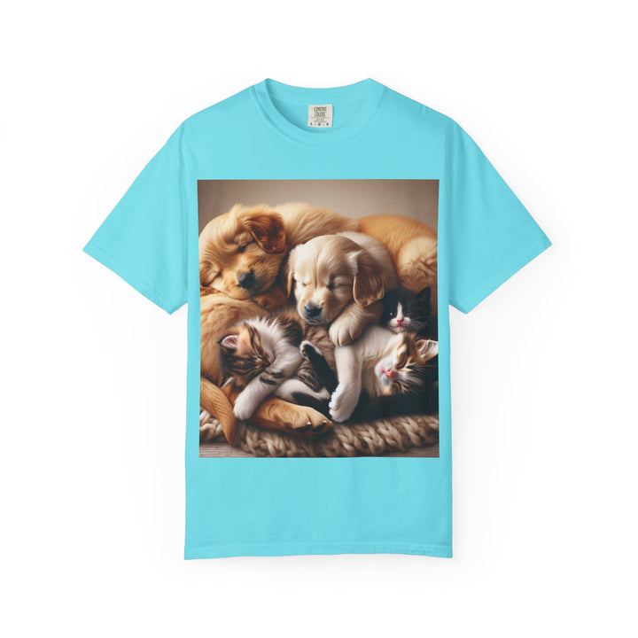Cute Pets Snuggle Unisex Garment-Dyed T-shirt