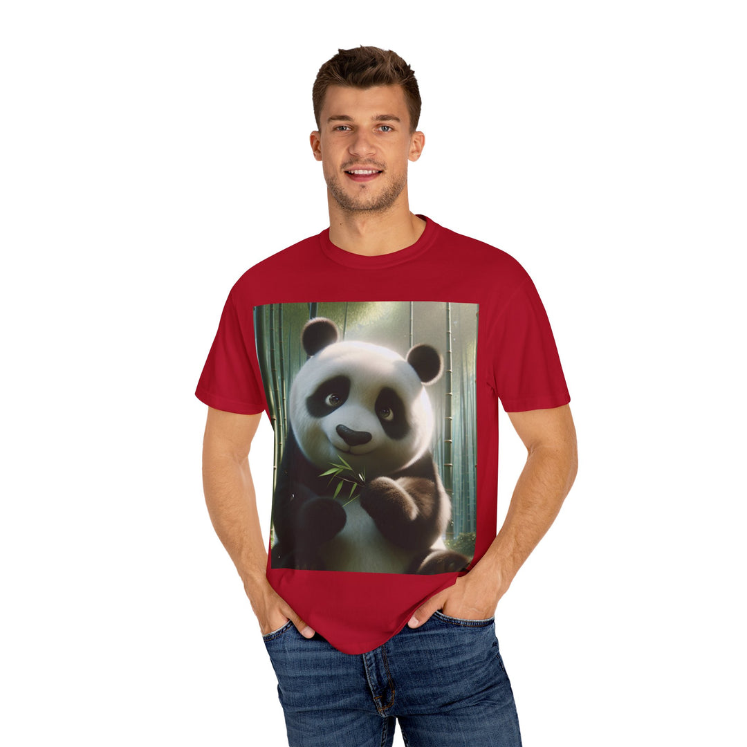 Cute Panda Unisex Garment-Dyed T-Shirt | Casual Animal Lover Tee