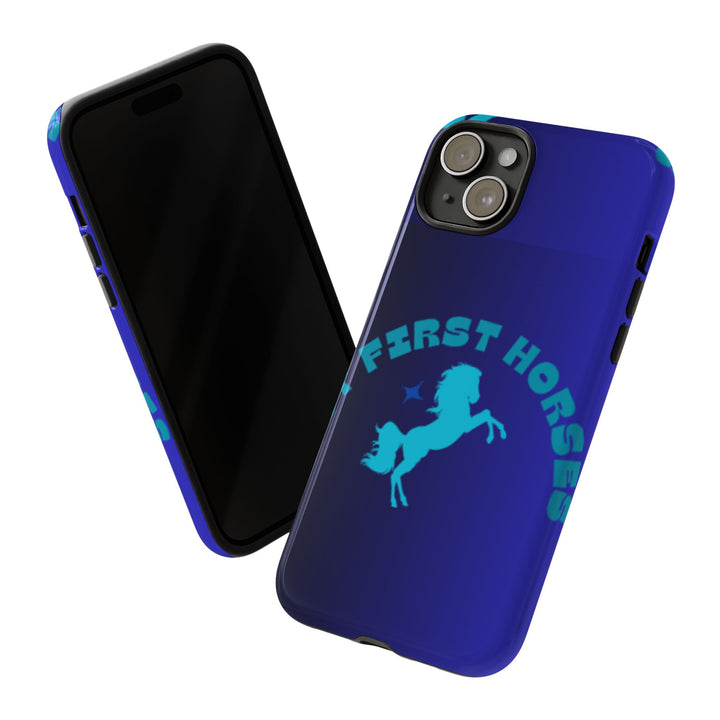 But First Horses Phone Case – Durable Tough Case for Horse Lovers