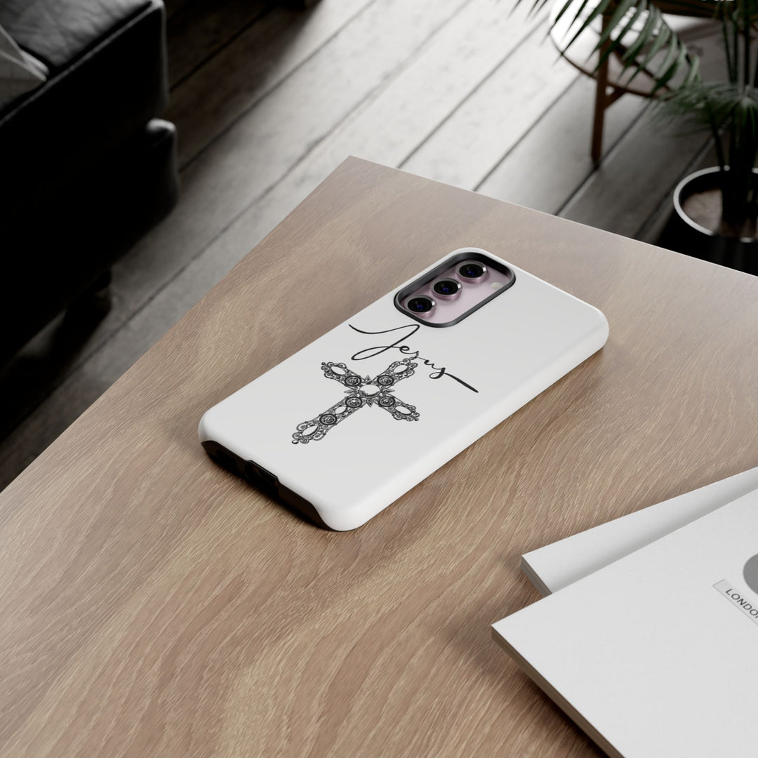Stylish Tough Case with Jesus Design - Faith-Inspired Phone Cover, Christian Gift, Custom Phone Accessory, Unique Cell Phone Case