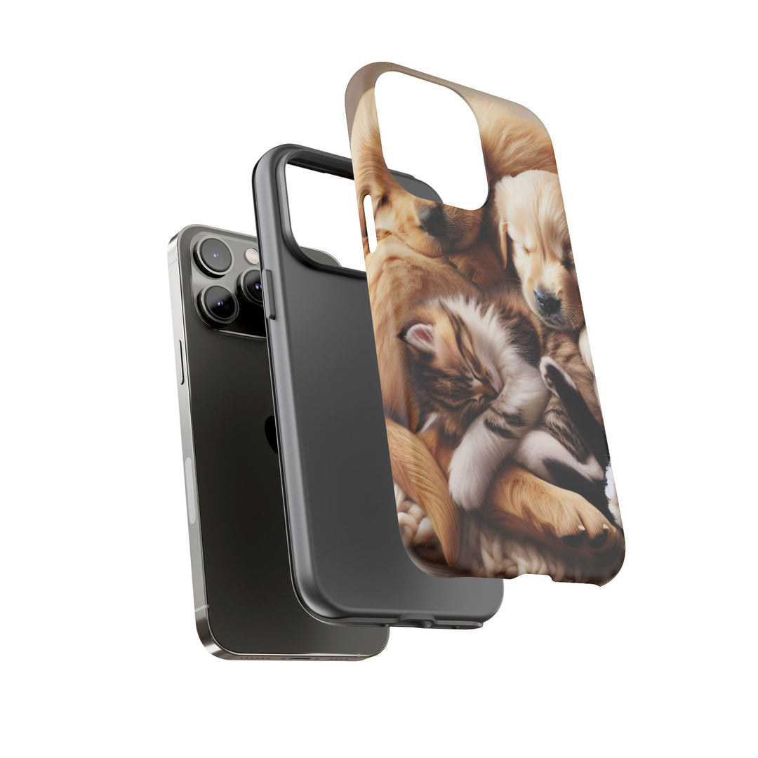 Cute Pets Phone Case - Adorable Dog and Cat Design for Animal Lovers