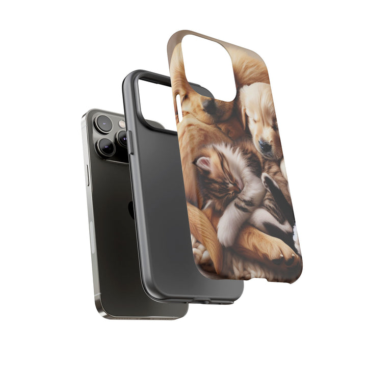 Cute Pets Phone Case - Adorable Dog and Cat Design for Animal Lovers