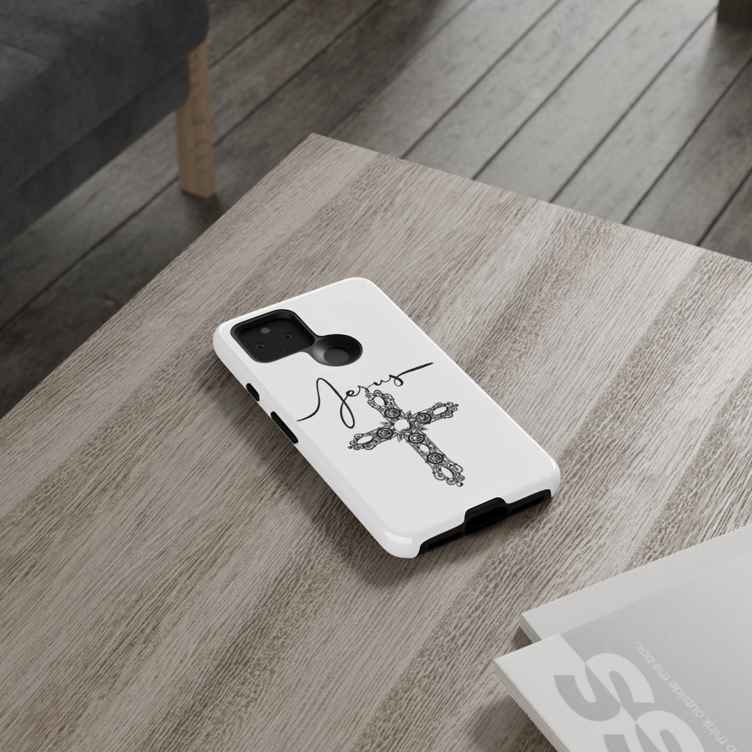Stylish Tough Case with Jesus Design - Faith-Inspired Phone Cover, Christian Gift, Custom Phone Accessory, Unique Cell Phone Case