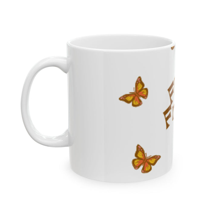 Butterfly 'Fly Free' Ceramic Mug - Inspiring Drinkware for Nature Lovers