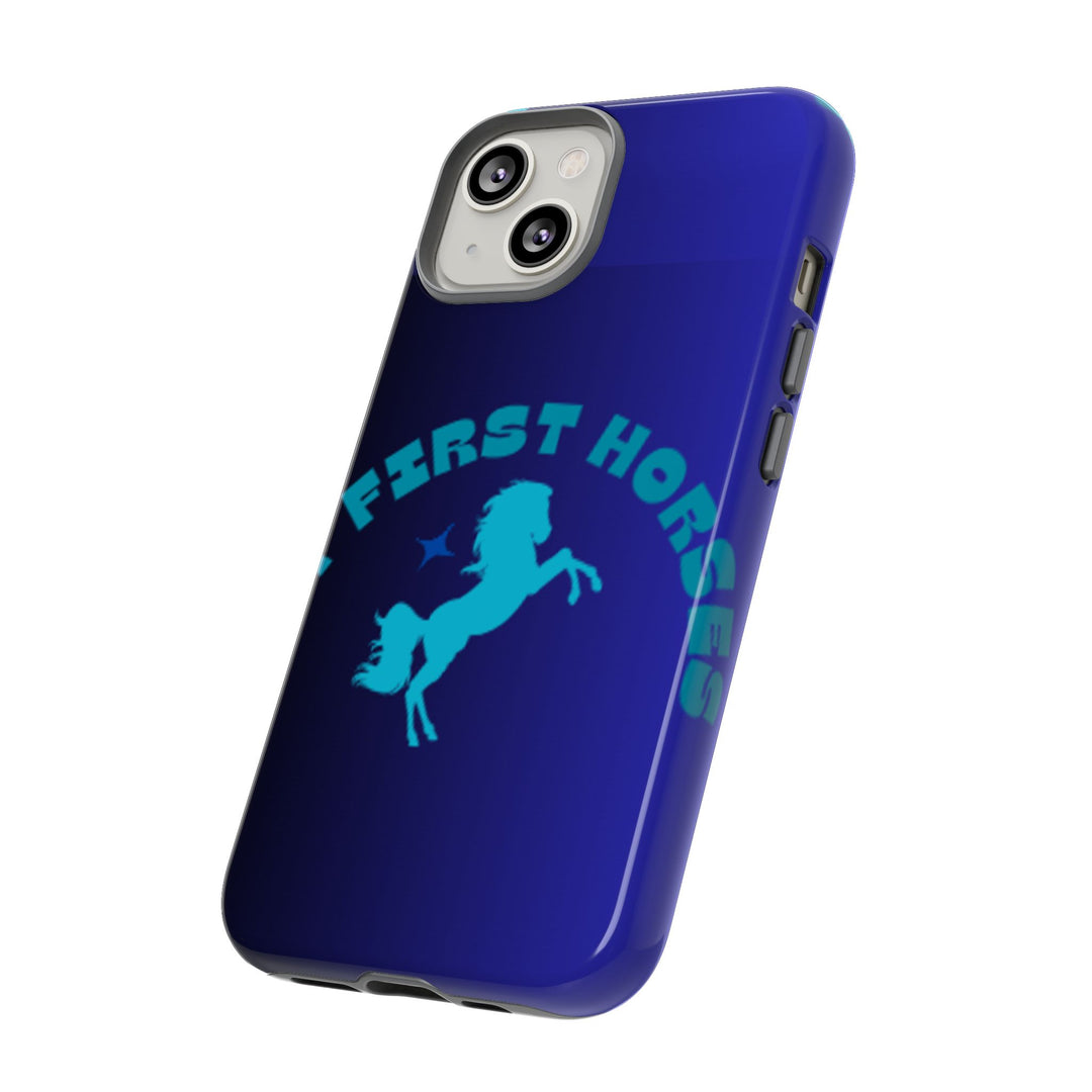 But First Horses Phone Case – Durable Tough Case for Horse Lovers