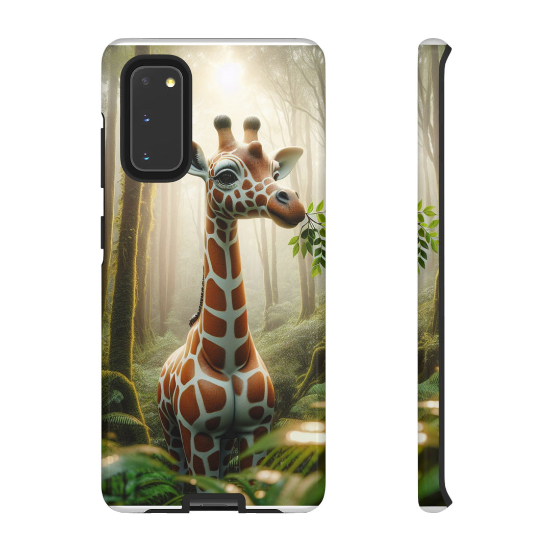 Giraffe Tough Phone Case - Cute Animal Design for Nature Lovers