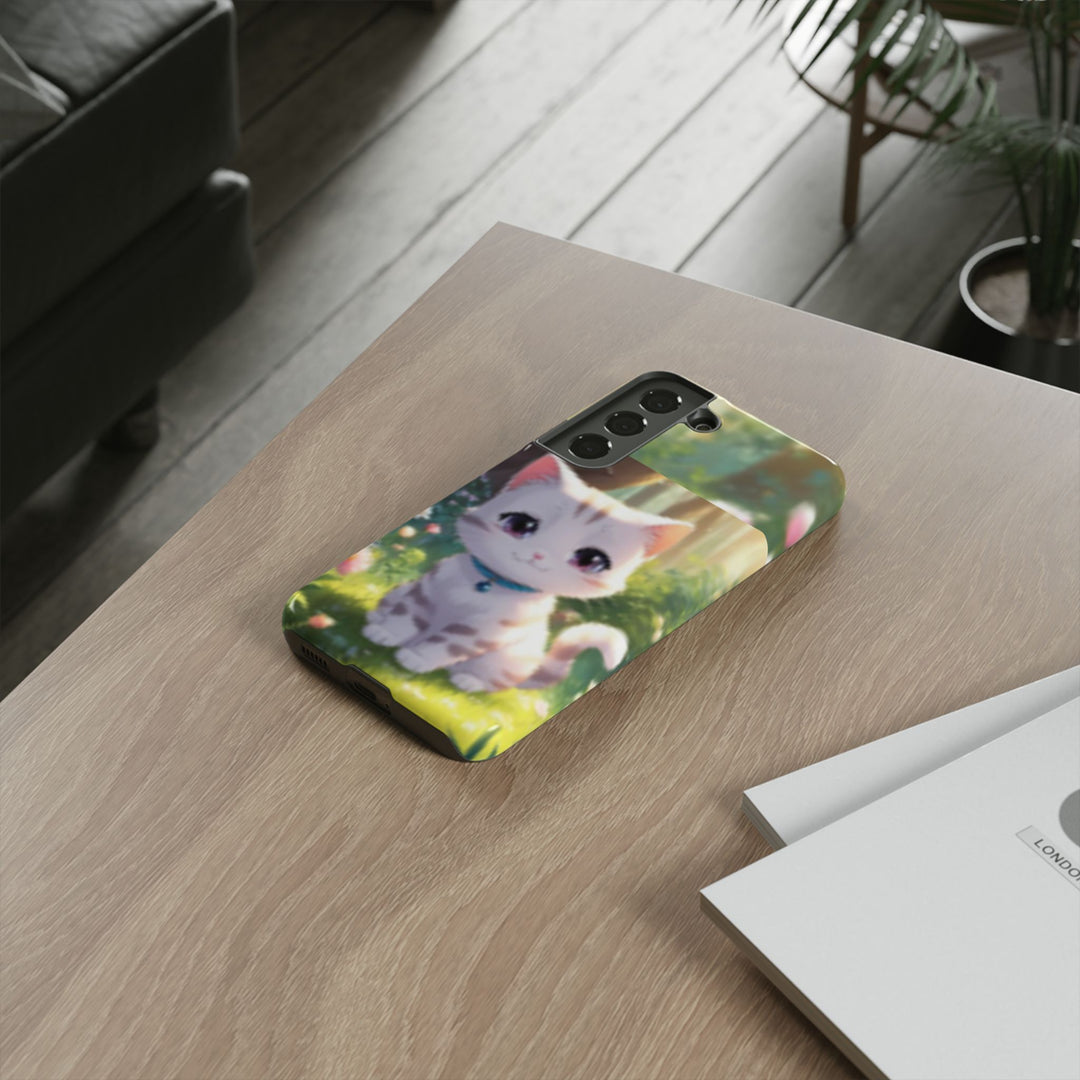 Cute Ai Cat Phone Case - Tough Protection with Floral Design for Cat Lovers