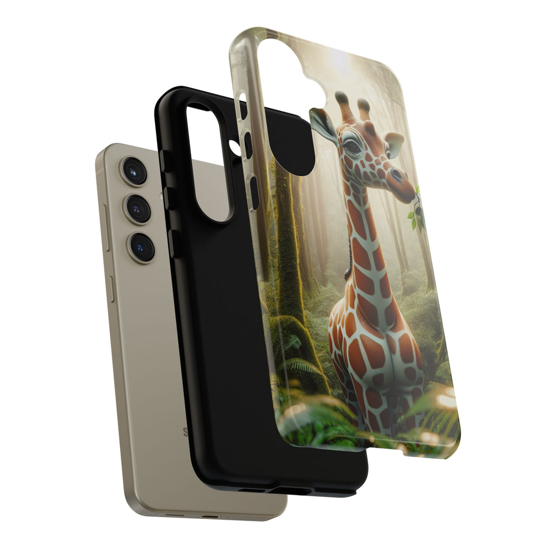 Giraffe Tough Phone Case - Cute Animal Design for Nature Lovers