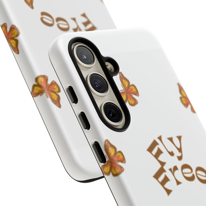 Stylish Phone Case | 'Fly Free' Butterfly Design | Unique Tough Cases