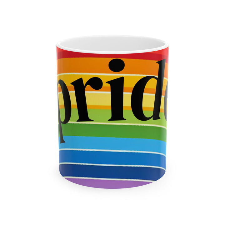 Pride Rainbow Ceramic Mug | Affirmation Cup, LGBTQ Gift, Colorful Coffee Mug, Pride Decor, Inclusive Drinkware