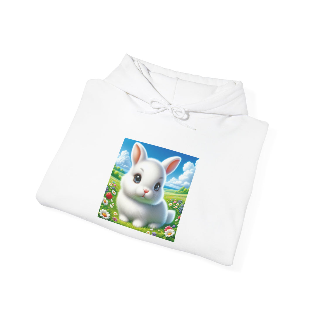 Cute Bunny Hooded Sweatshirt for Animal Lovers, Cozy Apparel for Spring, Easter Gift, Gift for Kids, Casual Wear