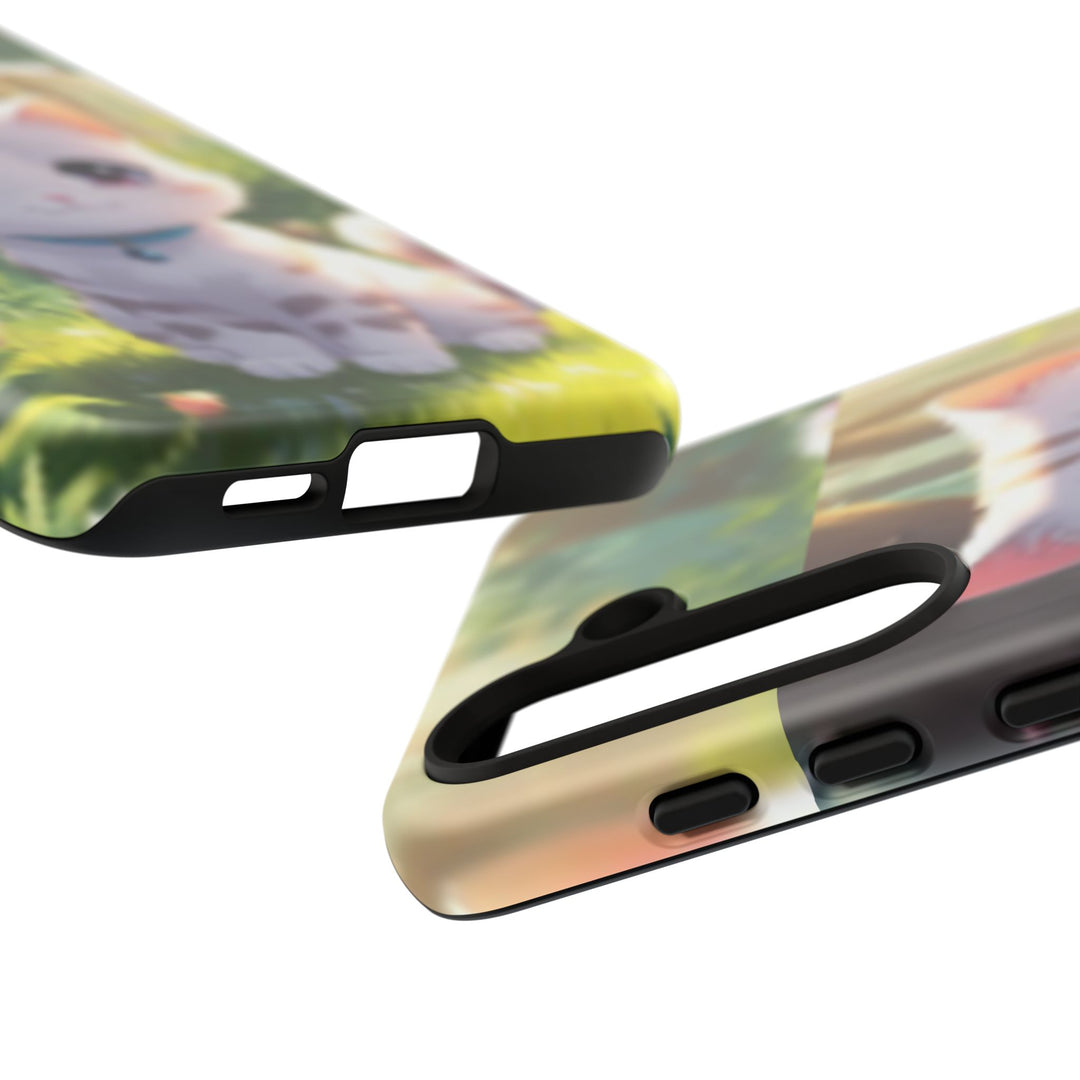 Cute Ai Cat Phone Case - Tough Protection with Floral Design for Cat Lovers