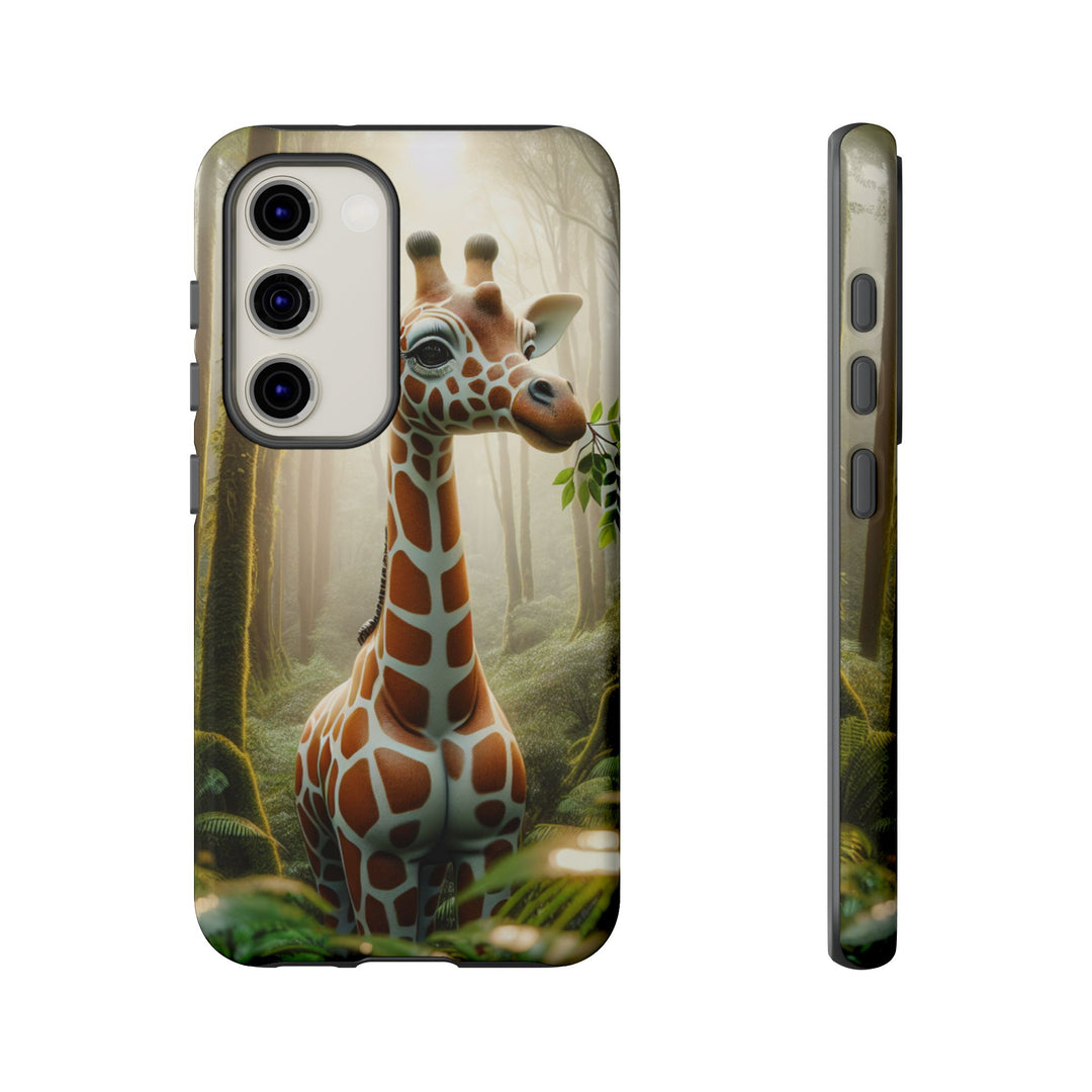 Giraffe Tough Phone Case - Cute Animal Design for Nature Lovers