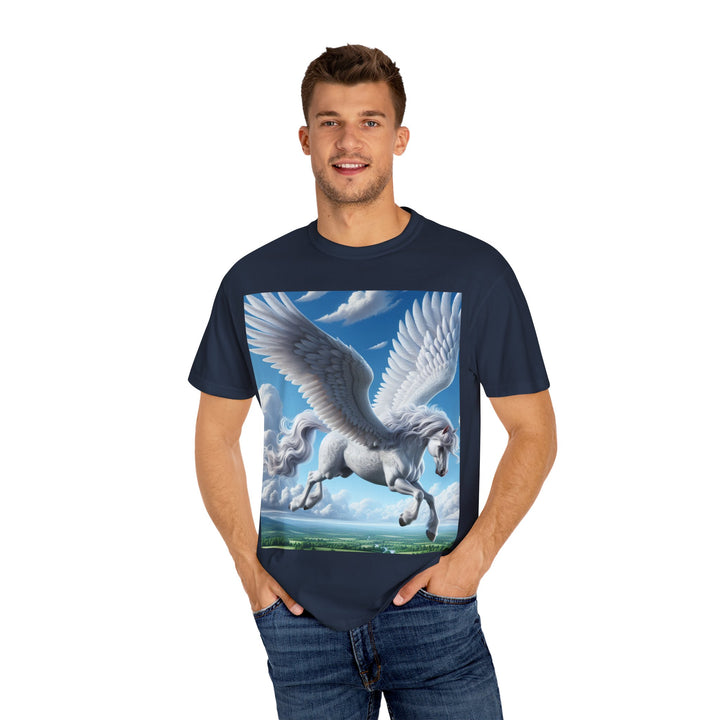 Mythical Pegasus Unisex Garment-Dyed T-shirt | Dreamy Fantasy Art Tee