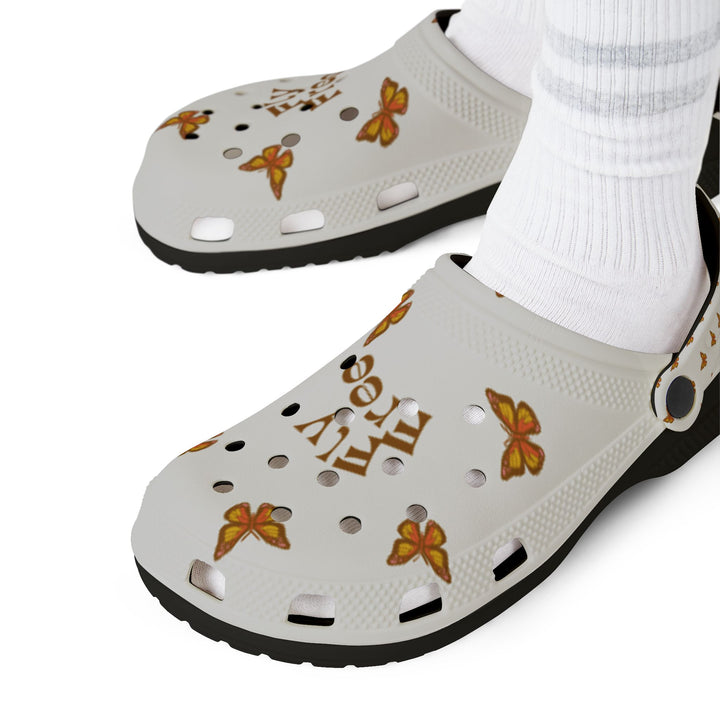 Fly Free EVA Foam Clogs - Butterflies Design for Comfortable Everyday Wear