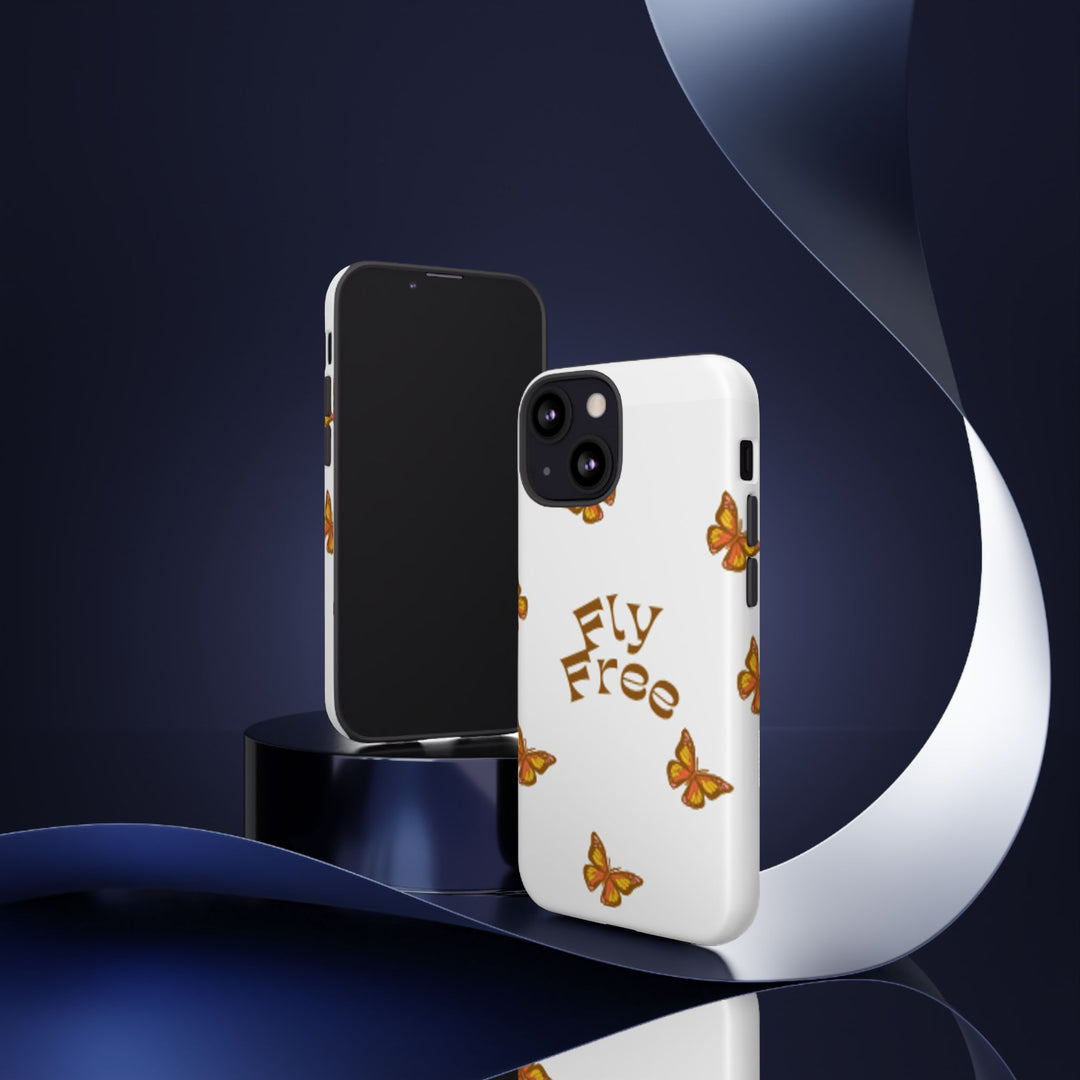Stylish Phone Case | 'Fly Free' Butterfly Design | Unique Tough Cases