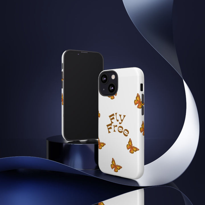 Stylish Phone Case | 'Fly Free' Butterfly Design | Unique Tough Cases