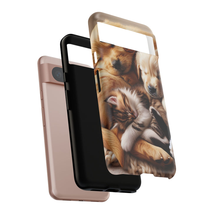 Cute Pets Phone Case - Adorable Dog and Cat Design for Animal Lovers