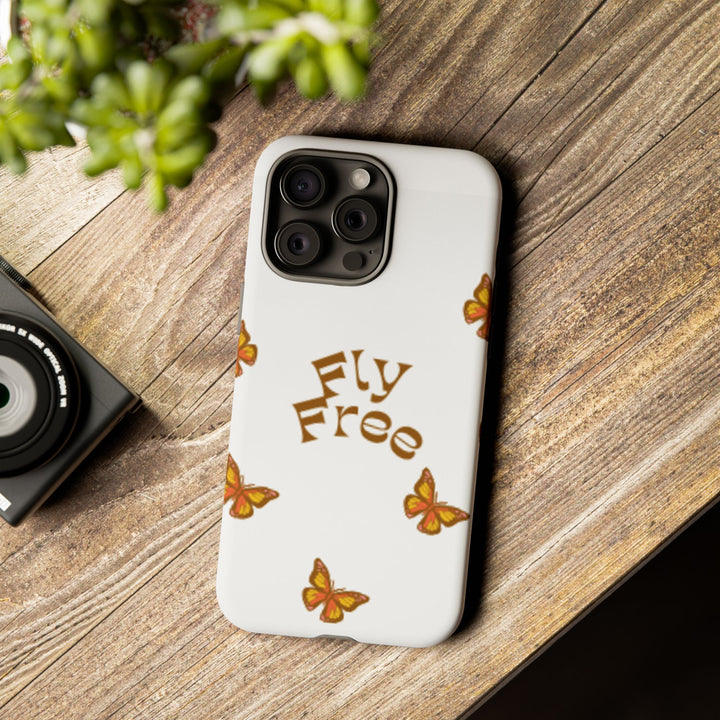 Stylish Phone Case | 'Fly Free' Butterfly Design | Unique Tough Cases