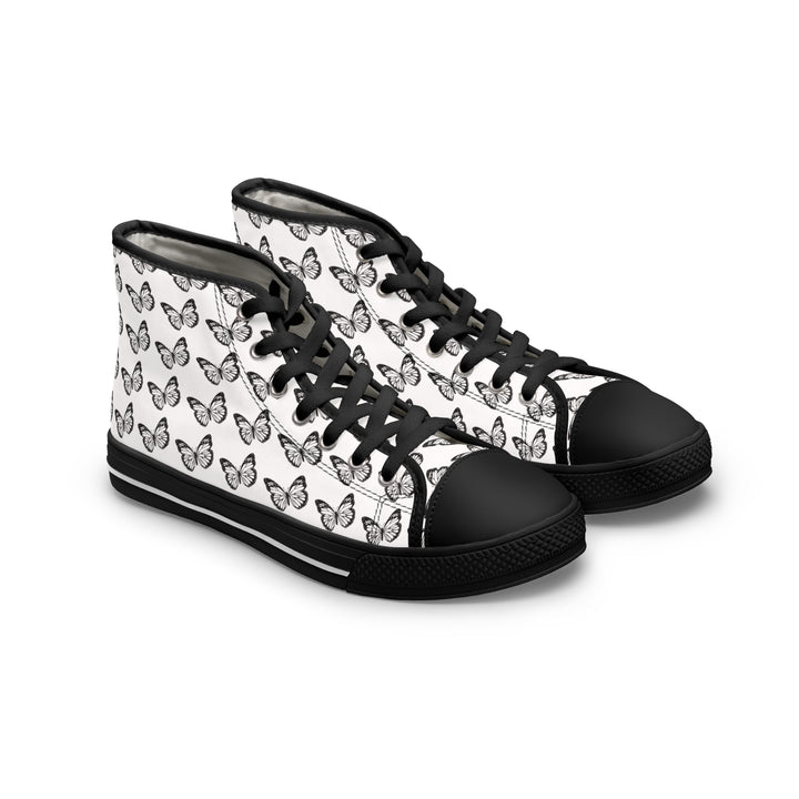 Butterfly Print High Top Sneakers for Women - Stylish and Trendy Footwear