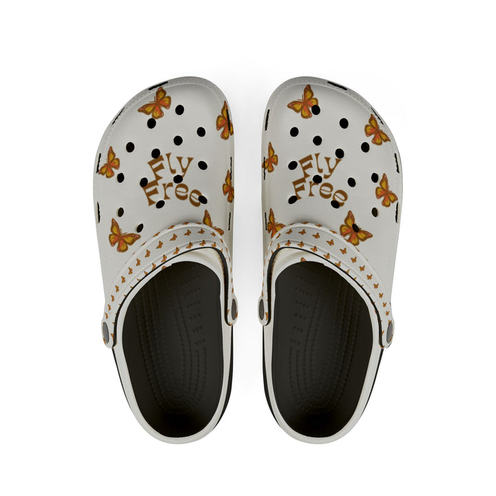 Fly Free EVA Foam Clogs - Butterflies Design for Comfortable Everyday Wear