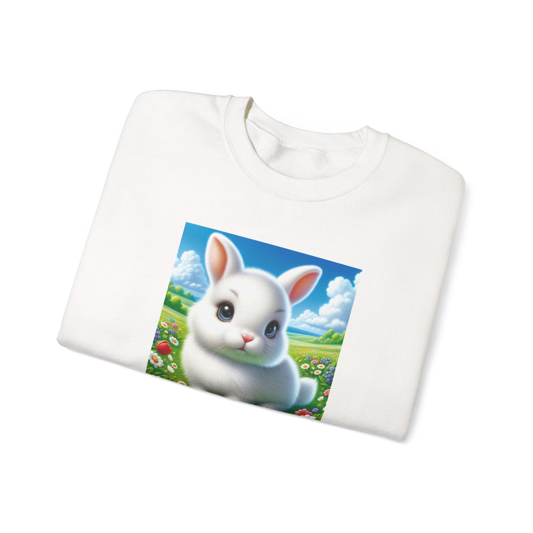 Cute Bunny Design Crewneck Sweatshirt, Cozy Sweatshirt, Spring Fashion, Easter Gift, Unisex Pullover, Animal Lover Apparel