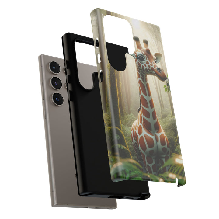 Giraffe Tough Phone Case - Cute Animal Design for Nature Lovers