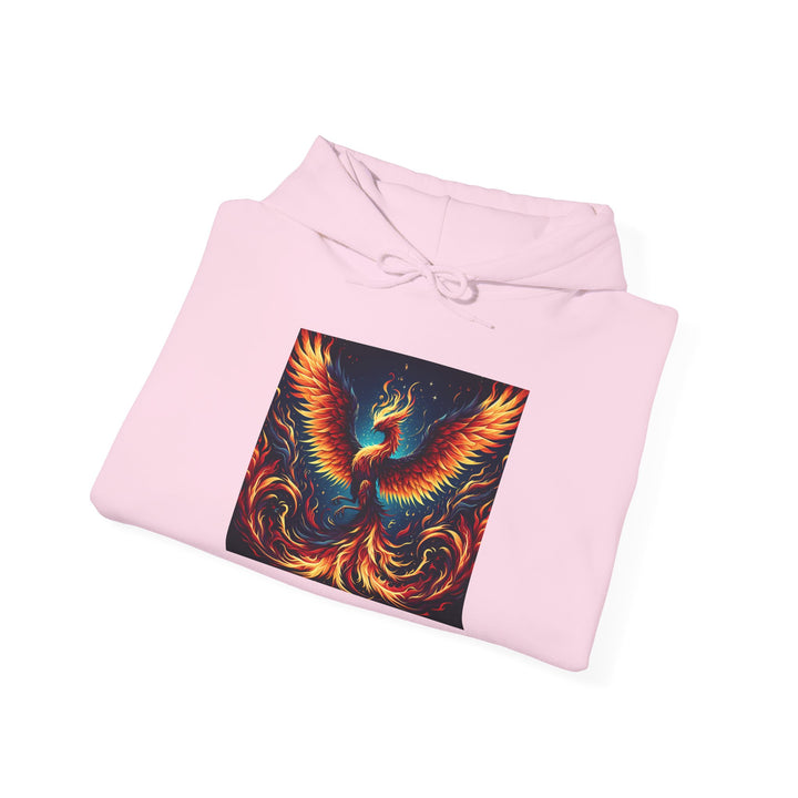 Vibrant Phoenix Graphic Hoodie, Cozy Spiritual Sweatshirt, Unisex Casual Apparel, Perfect Gift for All Occasions, Warm Layering Piece