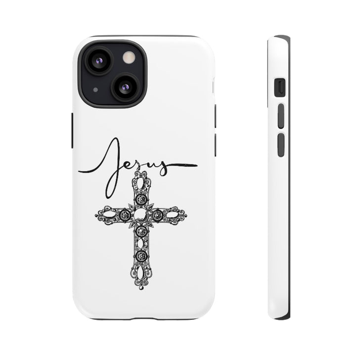 Stylish Tough Case with Jesus Design - Faith-Inspired Phone Cover, Christian Gift, Custom Phone Accessory, Unique Cell Phone Case