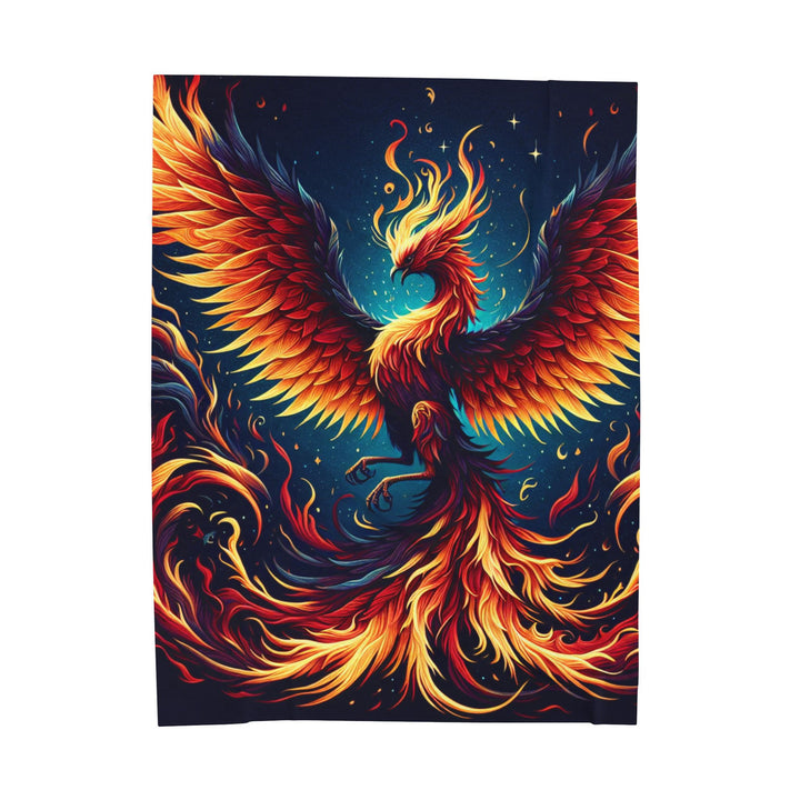Fire Phoenix Velveteen Plush Blanket - Cozy Decorative Throw for Home & Gift