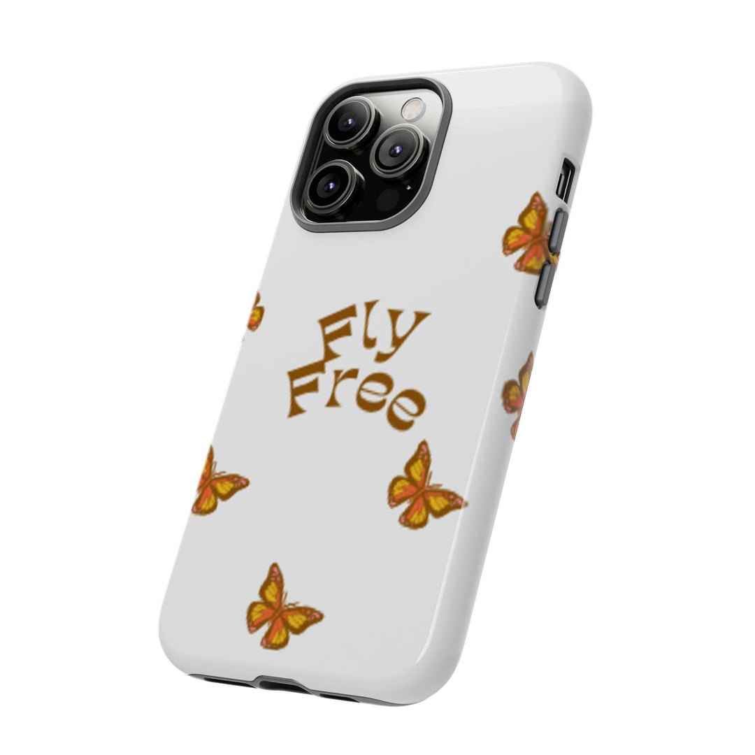 Stylish Phone Case | 'Fly Free' Butterfly Design | Unique Tough Cases