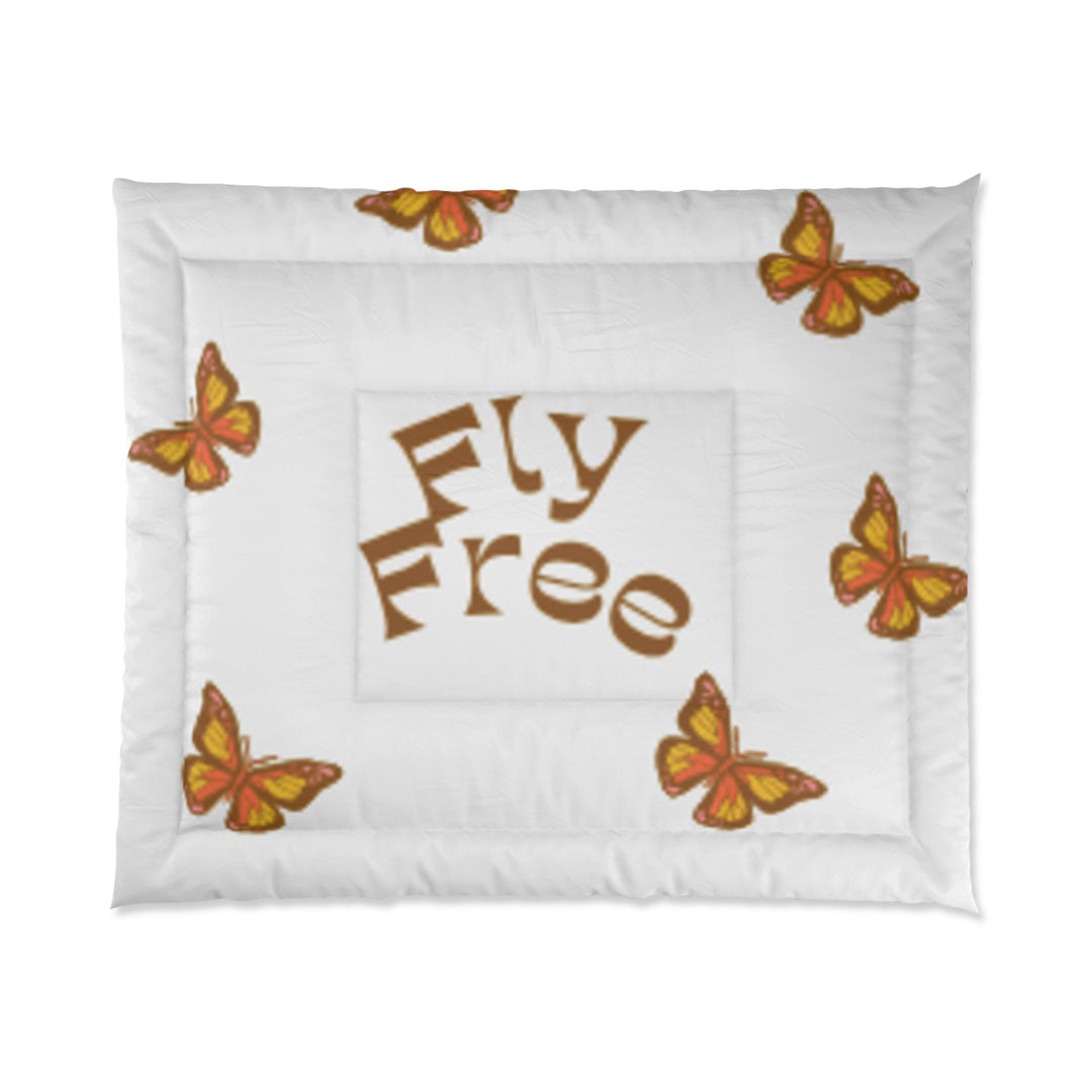 butterfly fly free Comforter