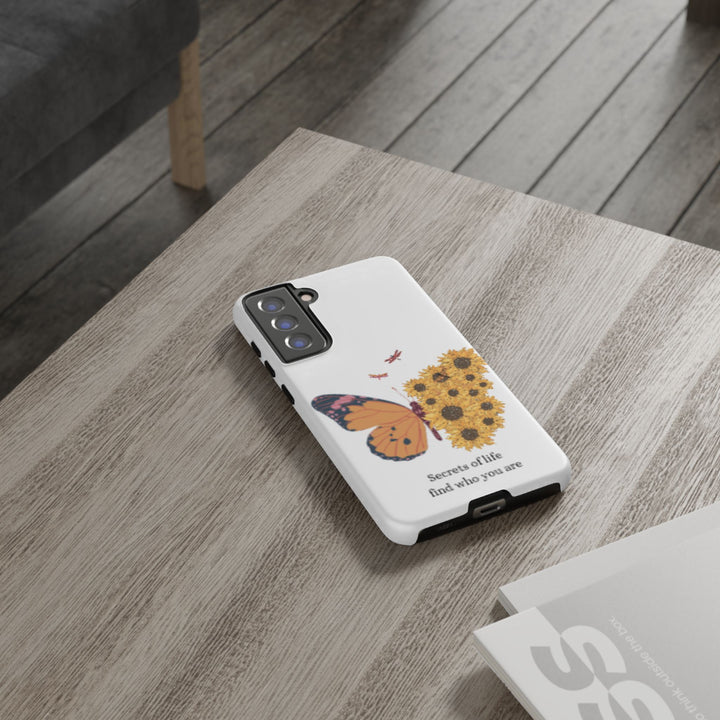 Butterfly & Sunflower Phone Case - "Secrets of Life" Design