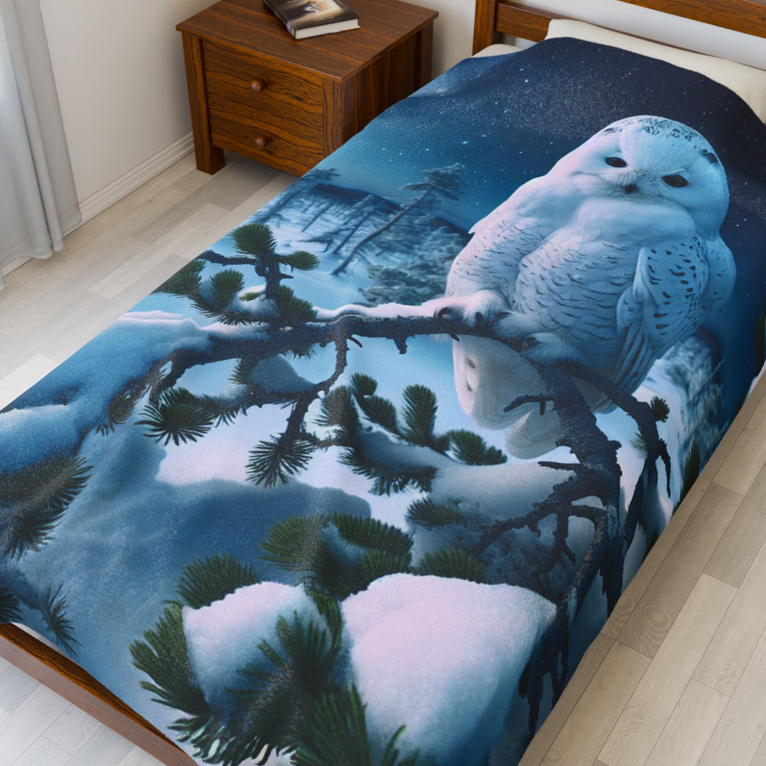Velveteen Plush Blanket Owl Blanket