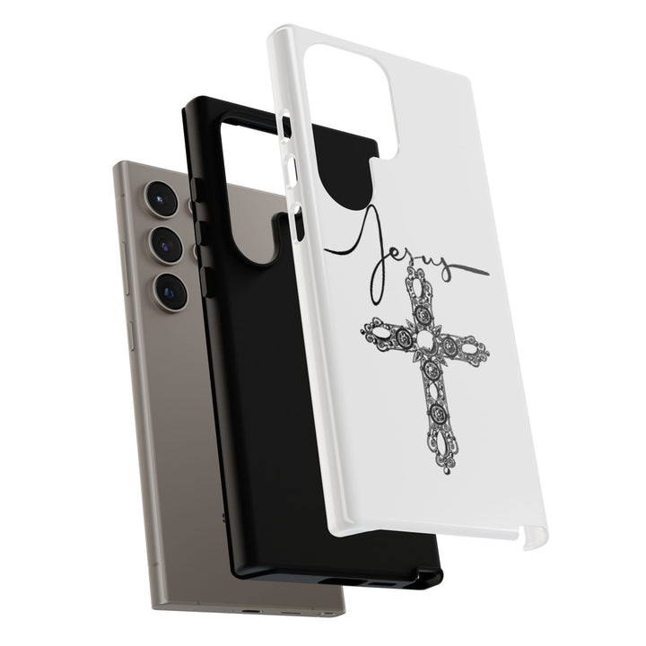 Stylish Tough Case with Jesus Design - Faith-Inspired Phone Cover, Christian Gift, Custom Phone Accessory, Unique Cell Phone Case