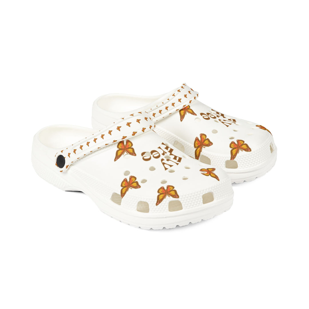 Fly Free EVA Foam Clogs - Butterflies Design for Comfortable Everyday Wear