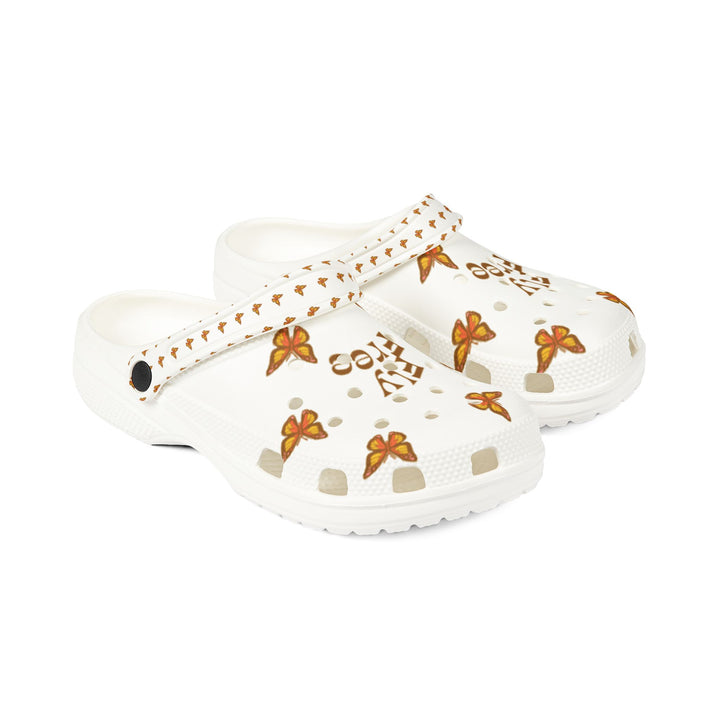 Fly Free EVA Foam Clogs - Butterflies Design for Comfortable Everyday Wear