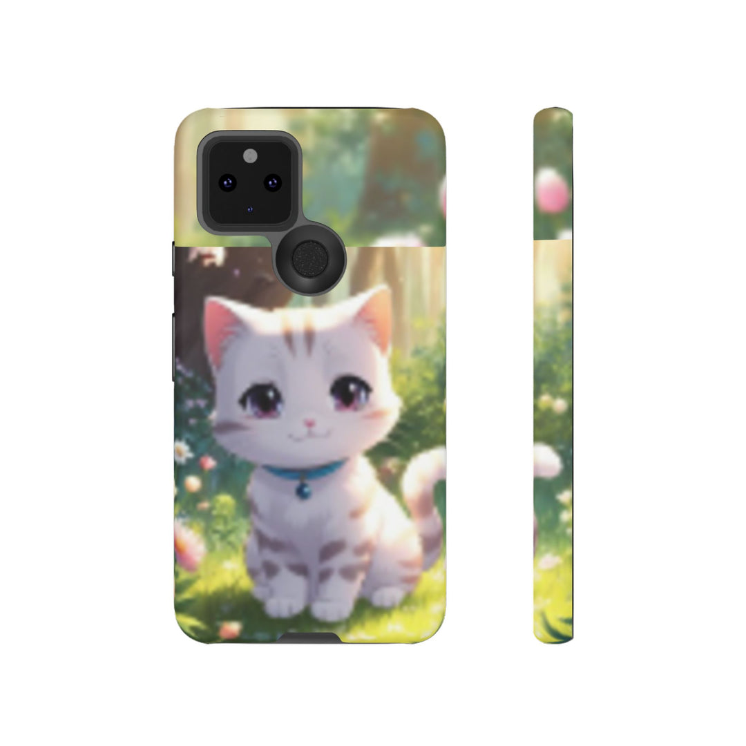 Cute Ai Cat Phone Case - Tough Protection with Floral Design for Cat Lovers