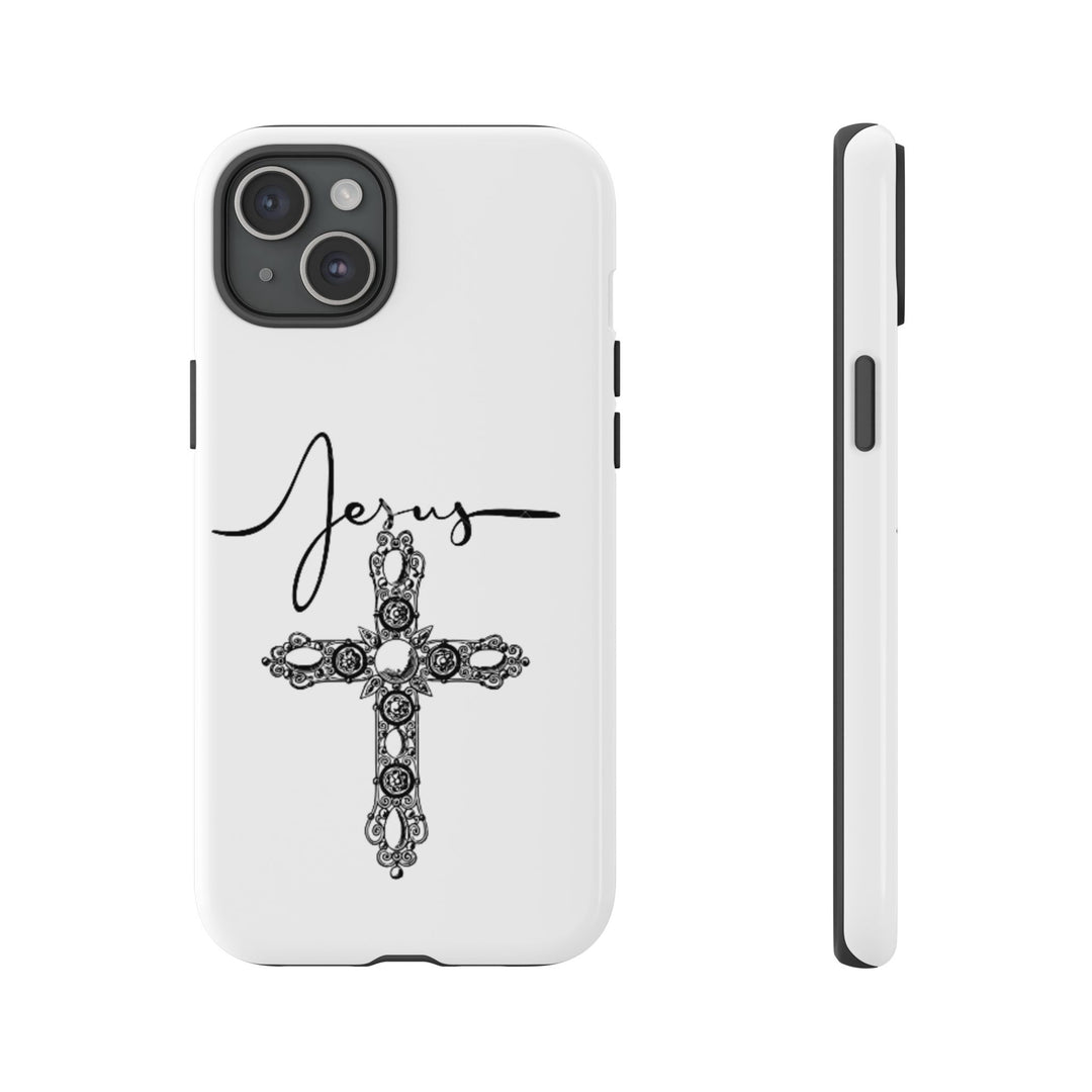 Stylish Tough Case with Jesus Design - Faith-Inspired Phone Cover, Christian Gift, Custom Phone Accessory, Unique Cell Phone Case
