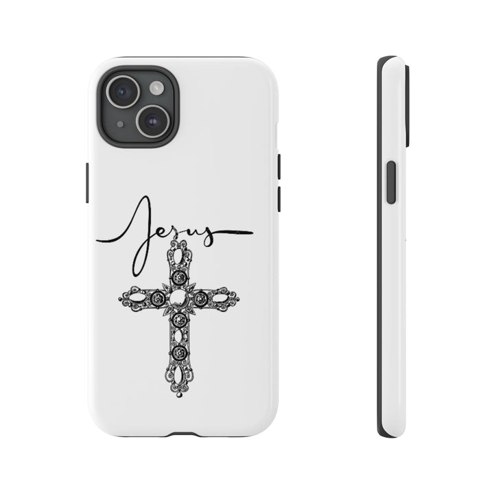 Stylish Tough Case with Jesus Design - Faith-Inspired Phone Cover, Christian Gift, Custom Phone Accessory, Unique Cell Phone Case