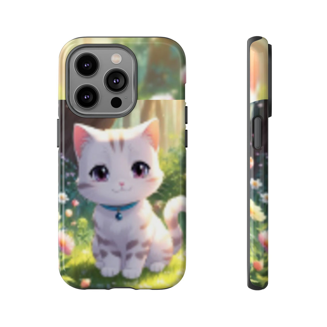 Cute Ai Cat Phone Case - Tough Protection with Floral Design for Cat Lovers