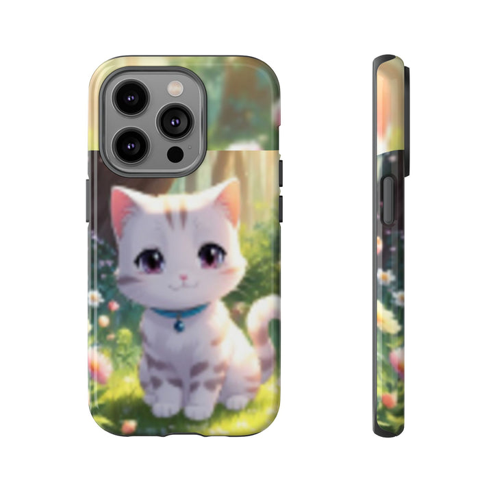 Cute Ai Cat Phone Case - Tough Protection with Floral Design for Cat Lovers
