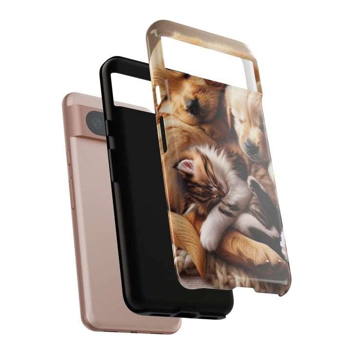 Cute Pets Phone Case - Adorable Dog and Cat Design for Animal Lovers