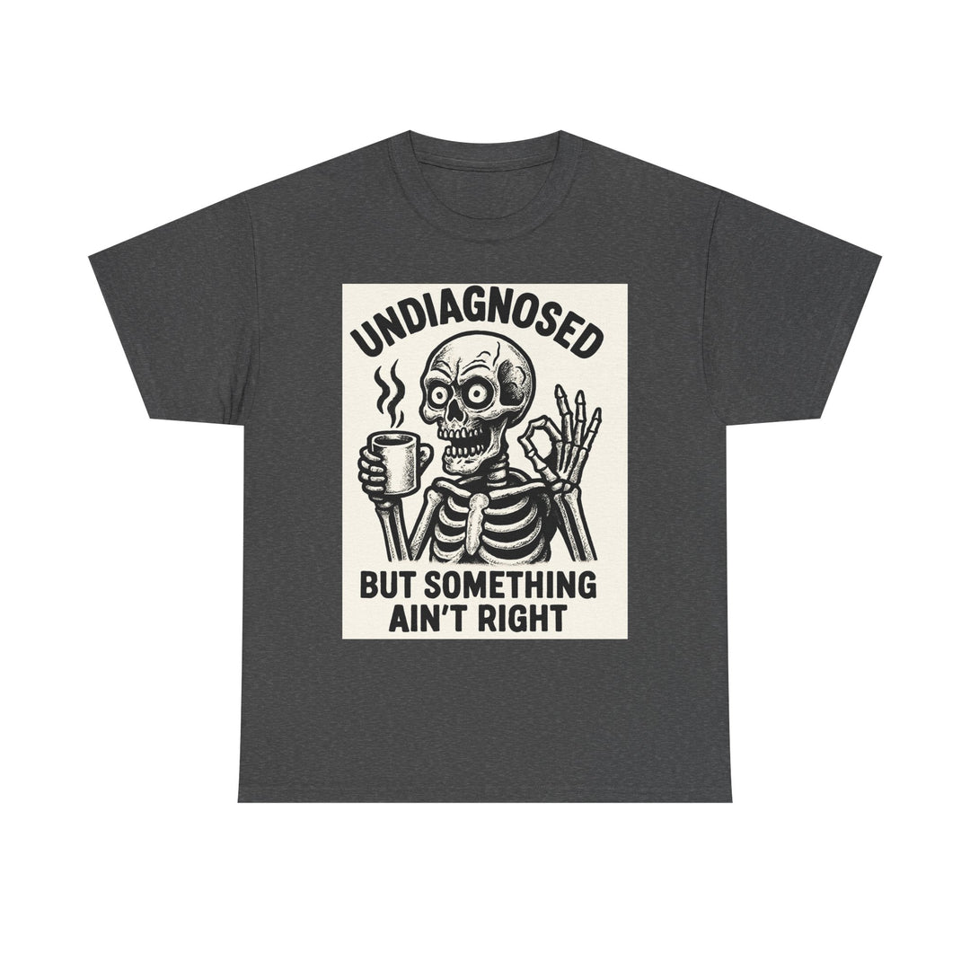 Unisex Heavy Cotton Tee with Skeleton Design - Perfect for Halloween, Gifting, Casual Wear, Party