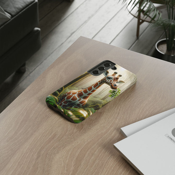 Giraffe Tough Phone Case - Cute Animal Design for Nature Lovers